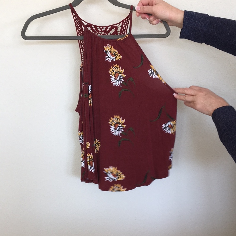 Forever21 flower tank top